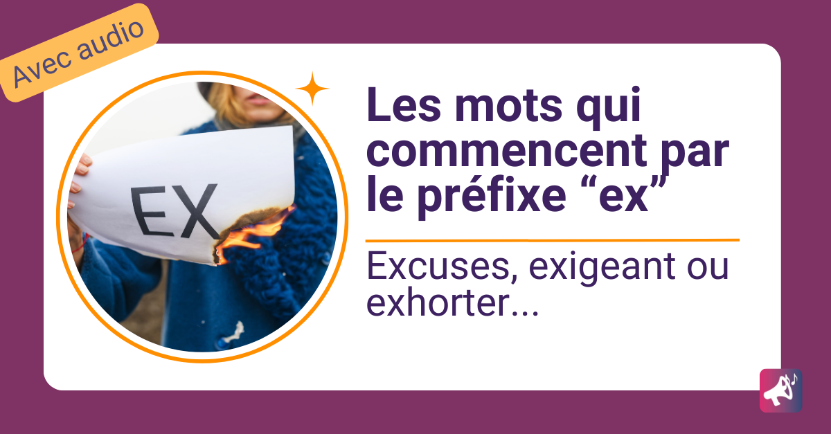 Prononcer les mots excuses, exigeant ou exhorter