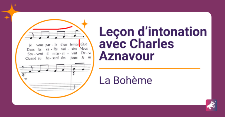 Intonation française en chanson avec La Bohème