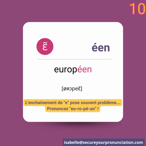 Prononciation en français: le son éen en français