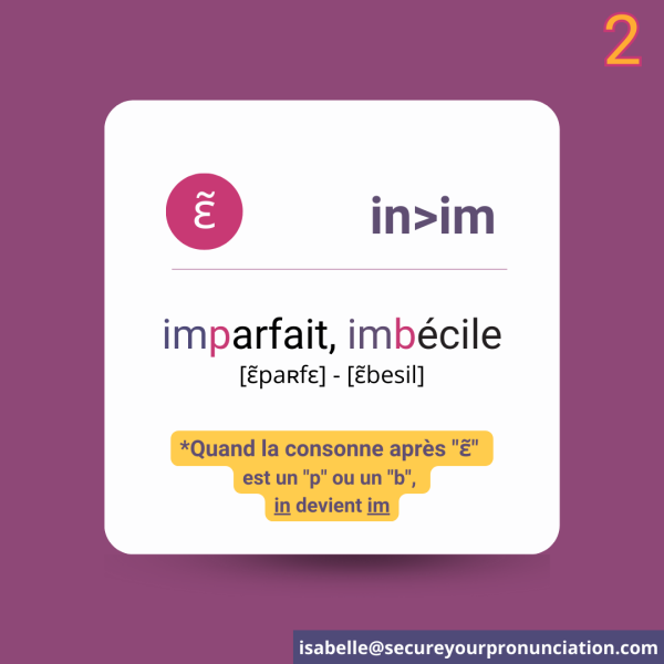 Prononciation en français: le son im après une consonne en français